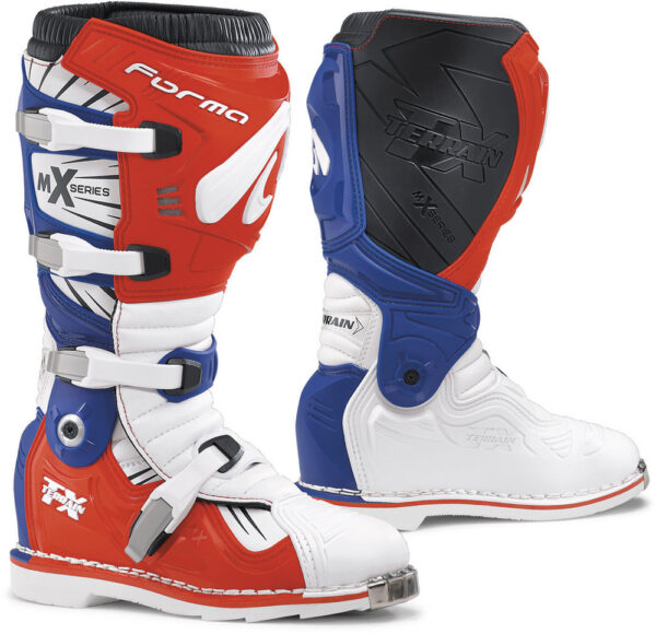 BOTAS FORMA ARTICULADA TERRAIN TX WHITE/RED/BLUE - MPD