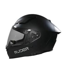 CASCO INTEGRAL DOBLE VISOR RUDER CLIPPER SOLID NEGRO MATE