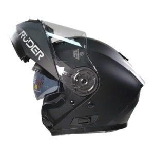 CASCO REBATIBLE RUDER DOMECQ SOLID NEGRO MATE