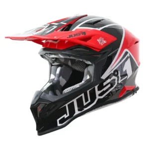 CASCO ENDURO/CROSS JUST ONE J39 THRUSTER BLACK/WHITE/RED