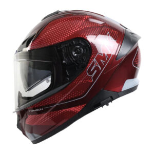 CASCO INTEGRAL DOBLE VISOR SMK TYPHON ROJO MYSTIC