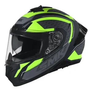 CASCO INTEGRAL DOBLE VISOR SMK TYPHON YELLOW/GREY