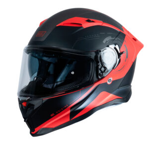 CASCO INTEGRAL DOBLE VISOR ORIGINE FORCE TECHNO NEGRO MATE / ROJO